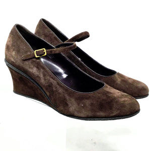 Chaps Adele Women’s Leather Upper Mary Jane Wedge